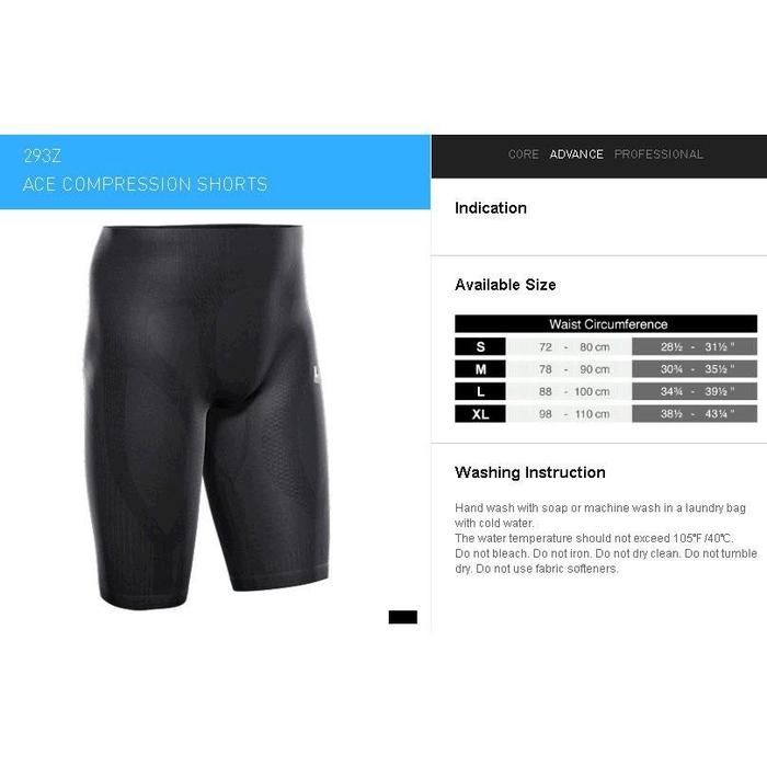 LP SUPPORT EMBIOZ THIGH SUPPORT COMPRESSION SHORTS LP-293Z MEN - BLACK, XL