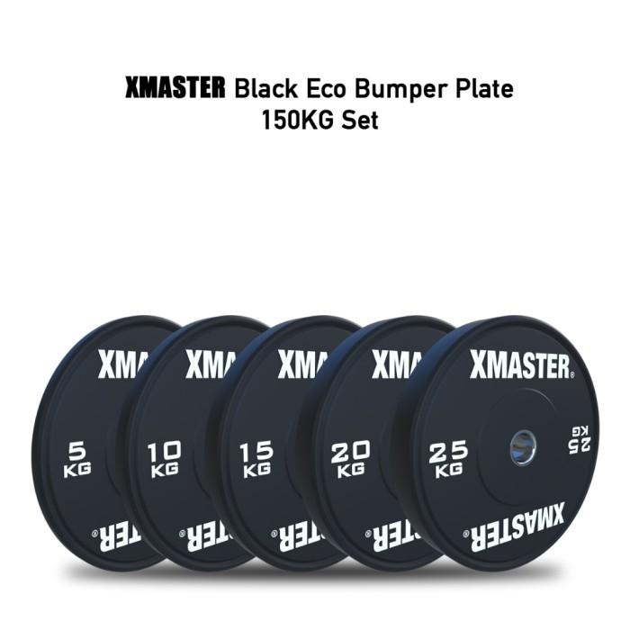 XMASTER Set Bumper Plate CPU 140-150KG Standar IWF IPF CrossFit Powerlifting ROGUE ELEIKO Bahan Bumper & Steel untuk Gym dan Studio Fitness 140KG Set - Steel Ch 150KG
