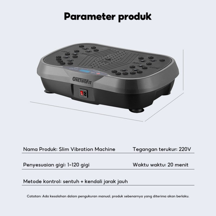OneTwoFit Slim Vibration Machine Alat Pijat Elektrik Alat Pelangsing Home Fitness Machine