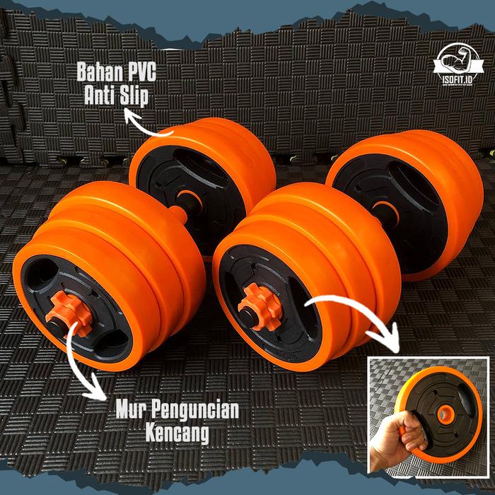 DUMBELL SET SNJ-03 / Barbel / Dumbbell Set / Alat Angkat Beban / Alat Fitness New Varian - SNJ03 3IN1-10KG