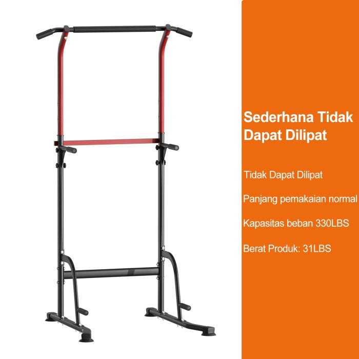OneTwoFit Power Tower Pull Up Bar Multi-Function Alat Olahraga Fitness