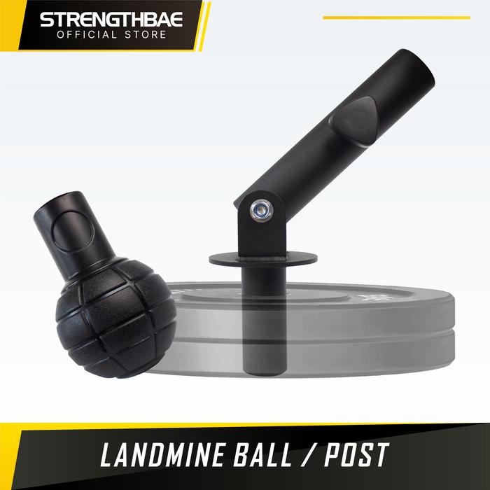 Landmine Post / Ball STRENGTHBAE Landmine Attachment T-Bar T Bar Row Land Mine Gym Fitness - Landmine Ball