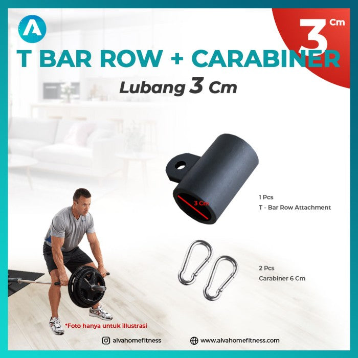 [3CM] T bar row - landmine attachment - core trainer barbell gym - no carabiner