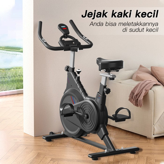 OneTwoFit Spinning Bike LCD Monitor Adjustable Seat 8KG Flying Wheel Exercise Bike Alat Gym Sepeda Statis
