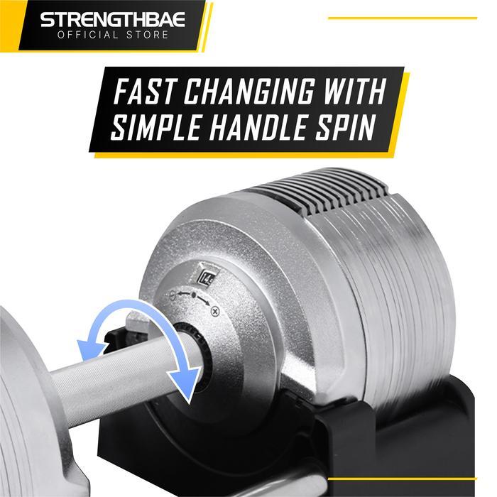Adjustable Dumbbell STRENGTHBAE 20kg 30kg 40kg 20 30 40 kg Metal Set - 23,5kg 1pc