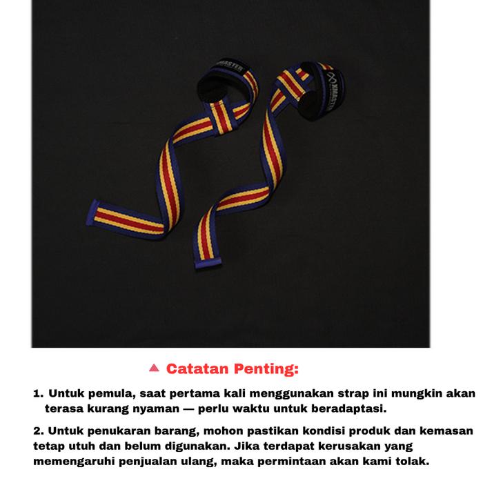 XMASTER Lifting Strap Deadlift – Strap Angkat Beban & CrossFit Grip strap angkat beban - Lifting Strap - Black