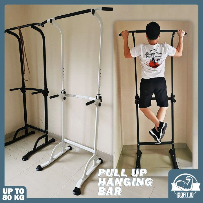 Multi-Function Pull Up / Dipping / Chin Up Hanging Bar - White Gloss