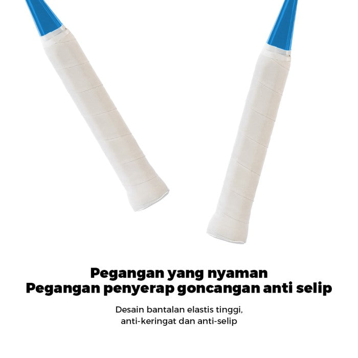 OneTwoFit Raket Badminton Full Carbon 30Lbs 78G Kirim Tas penyimpanan - Biru