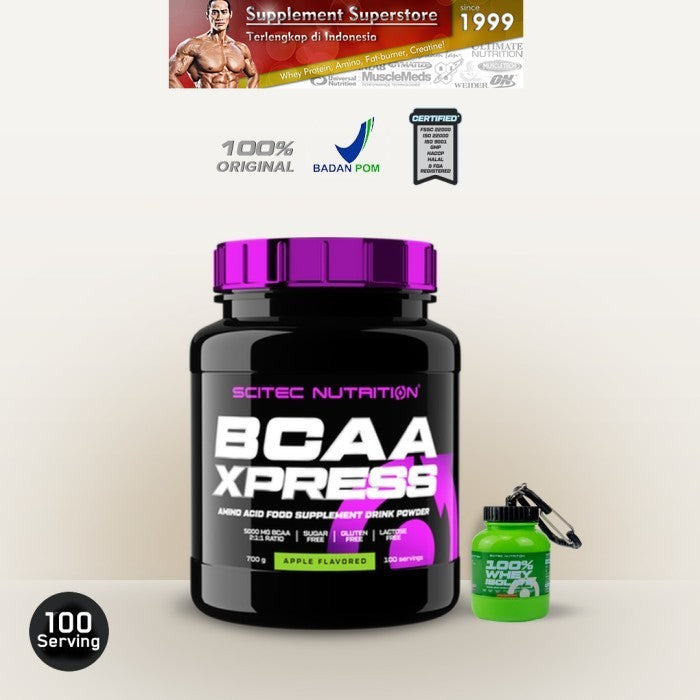 Scitec - BCAA XPRESS 700Gram Apple - Tanpa bonus