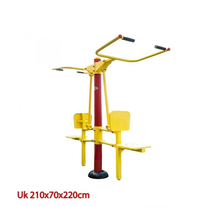 paket alat fitness outdoor taman olahraga(4alat) DOUBLE SWING BOARD,THREE POSITION WAIST,LAT PULLDOWN 2 SEAT,DOUBLE LEG PRESS