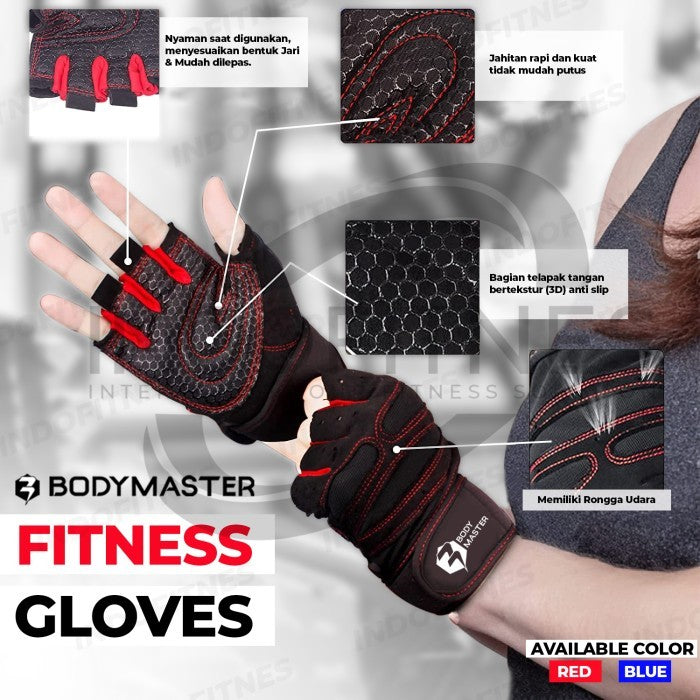 BODYMASTER Gloves Fitness BM-E108 Sarung Tangan Gym Fitnes