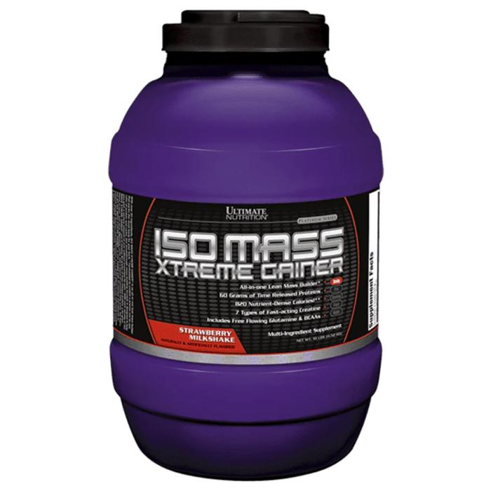 Ultimate Nutrition ISO Mass Xtreme Gainer suplemen fitness / suplemen gym / suplemen protein penambah massa otot - Chocolate Milkshake, 10 lb
