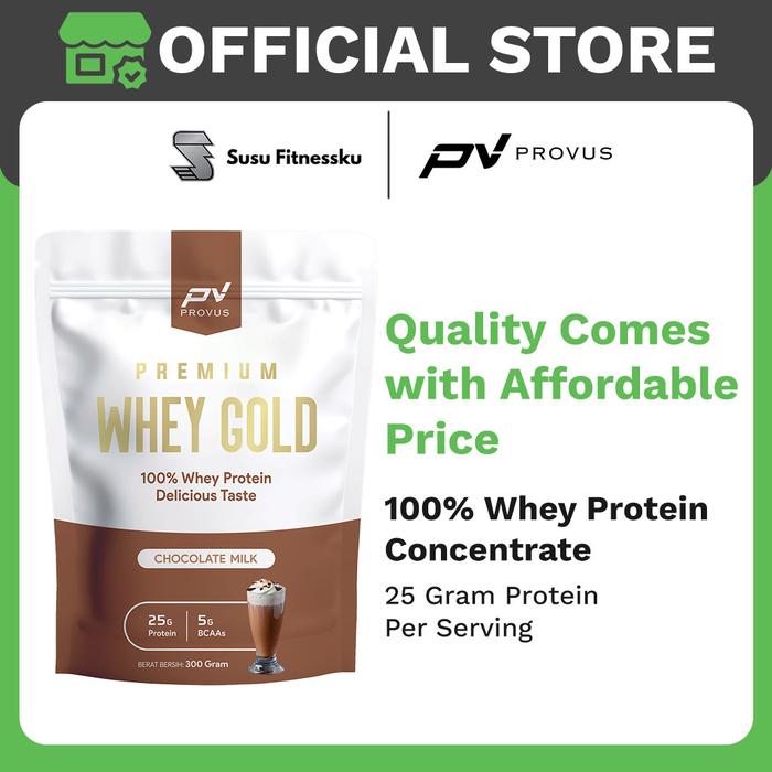 Provus Premium Whey Gold 300gr - Whey Protein Concentrate - STRAWBERRY CAKE