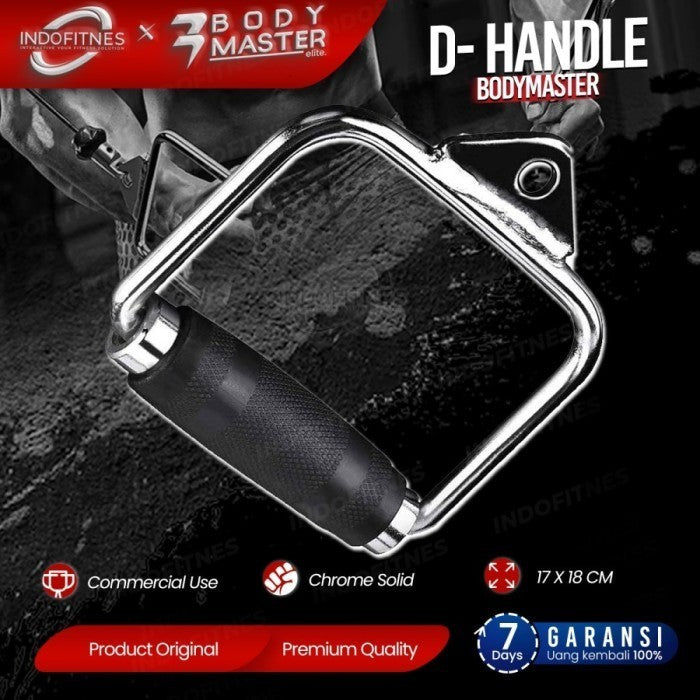 BODYMASTER Cable Attachment Handle Gym Fitnes Tricep rope, Seated row, D handle grip, Power grip, Lat Pull Down, Simple Pulley, Curl Cable Bar, Pro Style Bar, Multi Bar - SEATED ROW, TOPED