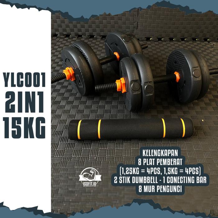 DUMBELL SET SNJ-03 / Barbel / Dumbbell Set / Alat Angkat Beban / Alat Fitness New Varian - SNJ03 3IN1-10KG