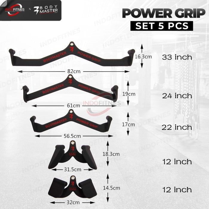 BODYMASTER Power Grip Cable Pulley A255 Lat pull down Handle Home Gym - TOPED