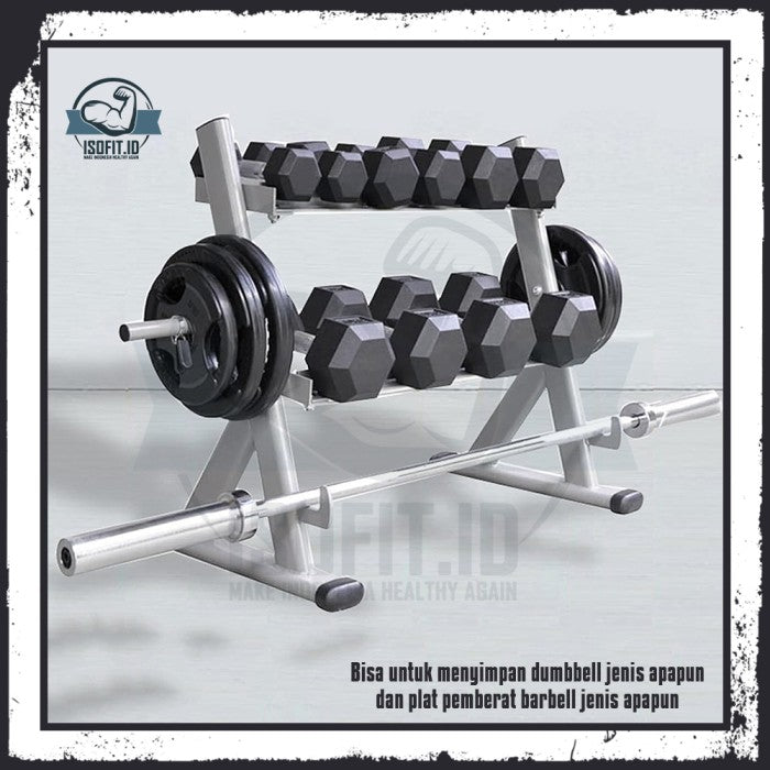 Rak Dumbell 2 Tingkat / Dumbell Storage Rack 2 Layer
