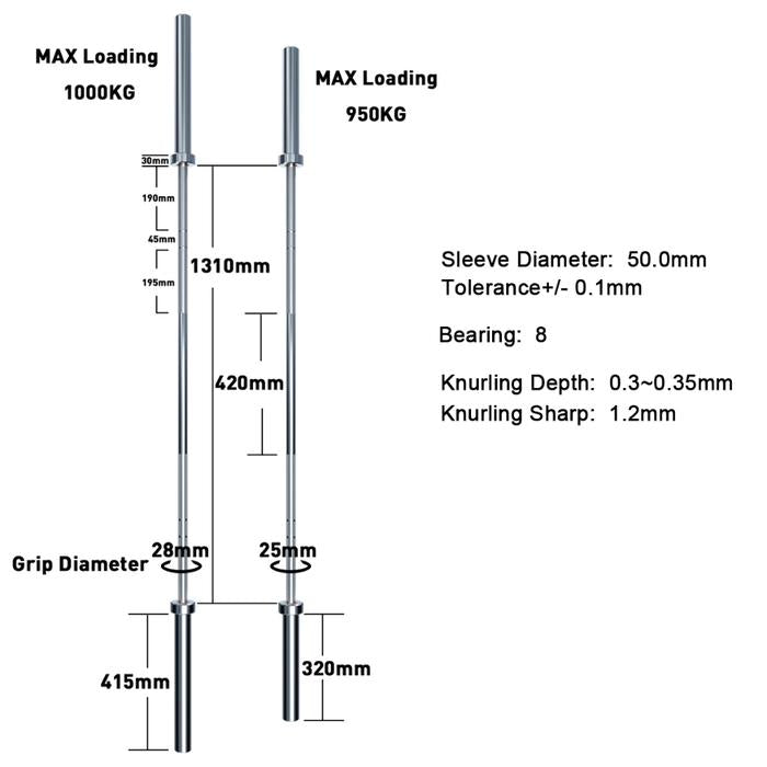 XMASTER CrossFit Training Barbell Weightlifting IWF standard Fitness Strength Gym ROGUE ELEIKO - Training bar-15KG