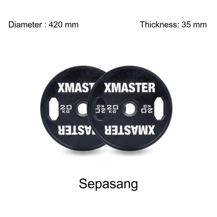XMASTER Grip Plates CPU Weight Plate Alat Angkat Beban Home Gym Fitness CrossFit Training Powerlifting ROGUE,ELEIKO - 5kg Pair