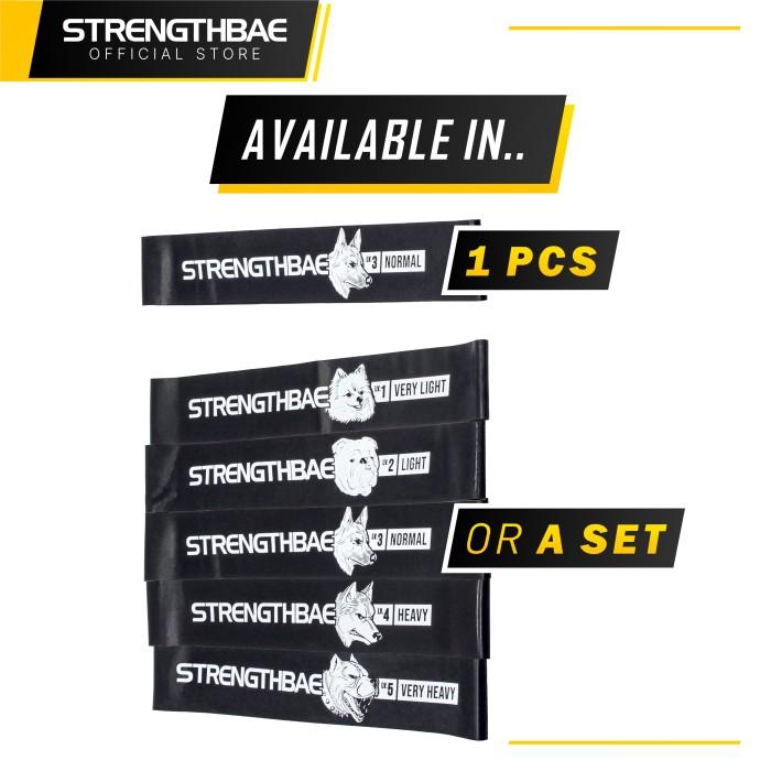 Mini Band & Hip Loop STRENGTHBAE Short Resistance Bands Glute Glutes - Husky (Heavy)