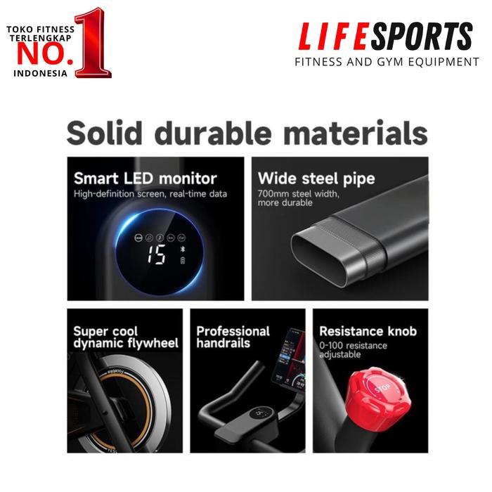 Alat Fitness Spinning bike Sepeda statis olahraga gym LS 908N spinning lifesports terbaru