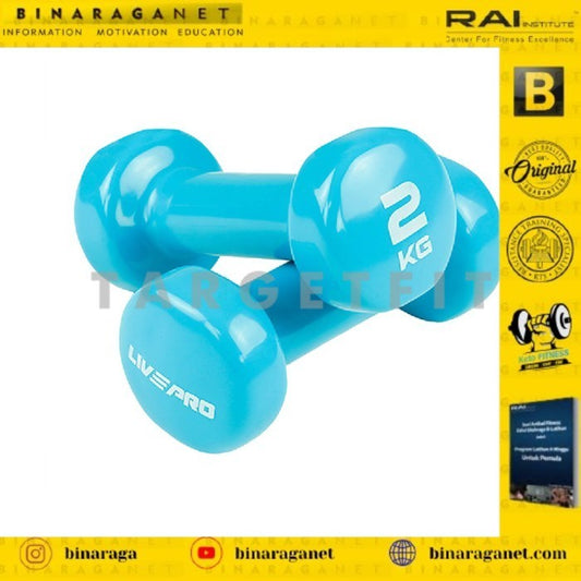 LIVEPRO COLORED STUDIO DUMBELL 2pcs LP8076