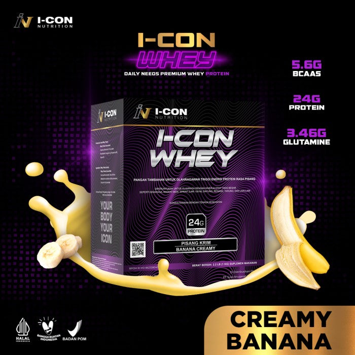 Icon Whey Protein Terbaik - Post Workout Nutrition - Tanpa Shaker