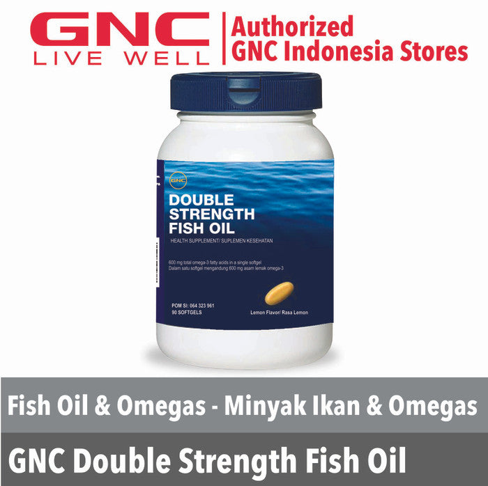 GNC Double Strength Fish Oil - 90 kapsul (891611)