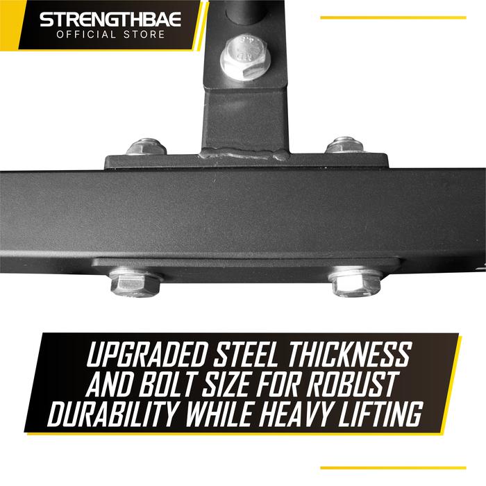 Deadlift Jack STRENGTHBAE Double Heavy Duty Powder Coated Barbell Gym