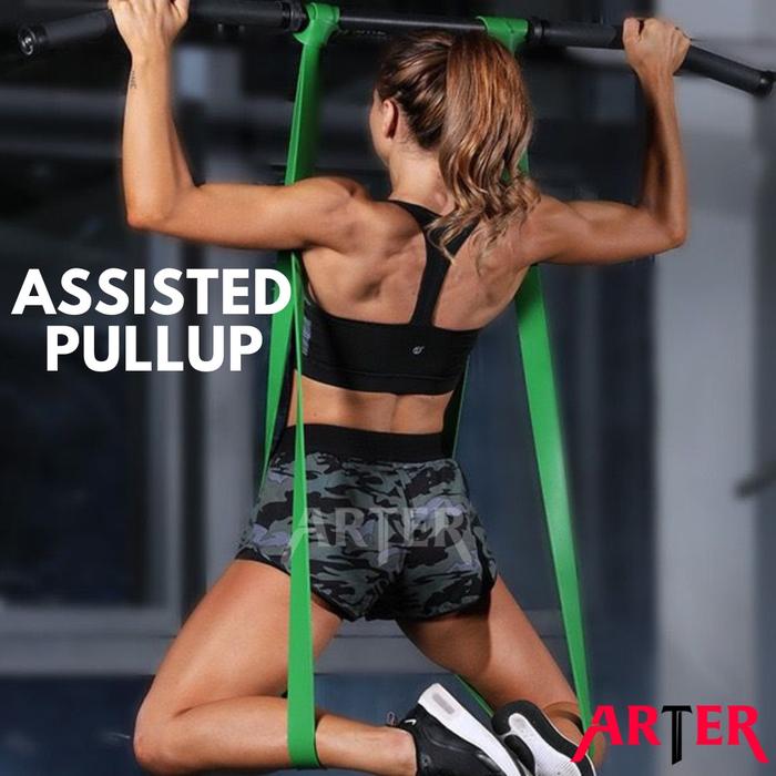 ARTER Long Resistance Band Power Band Karet Fitness Panjang Pullup Assistance Premium - YELLOW XS
