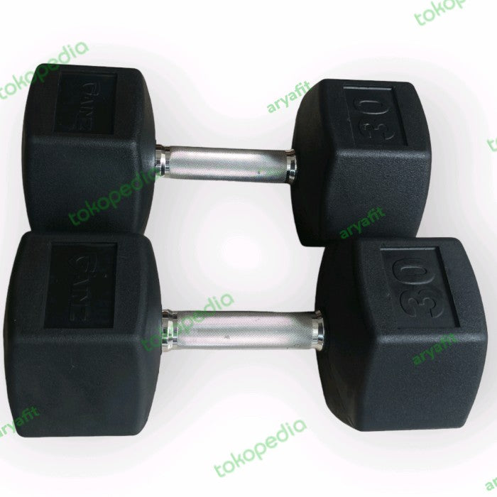 Hexagonal Rubber Dumbbell 2×30kg