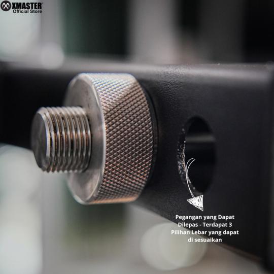 XMASTER Dip Bar Attachment Power Rack – Alat Bodyweight Training & Latihan Dada - Chrome