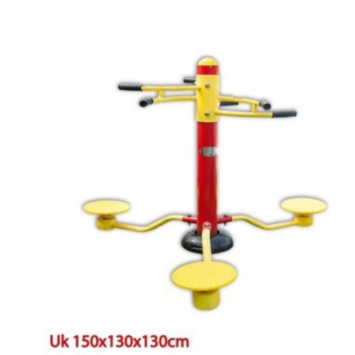paket alat fitness outdoor taman olahraga(4alat) DOUBLE SWING BOARD,THREE POSITION WAIST,LAT PULLDOWN 2 SEAT,DOUBLE LEG PRESS