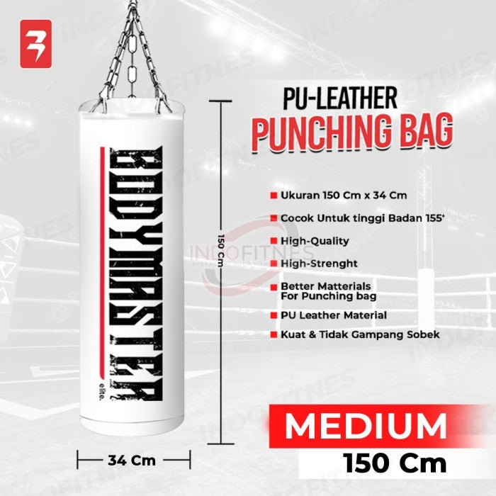 BODYMASTER Premium Sandsack Punching Bag BM-E035 Samsak Tinju Boxing - 120CM WHITE