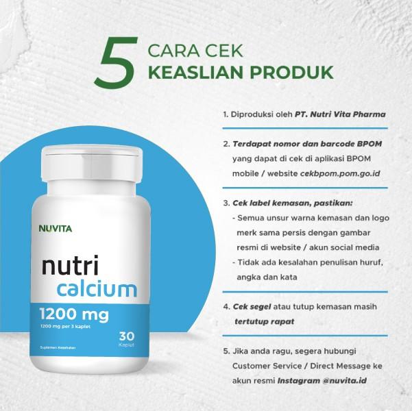 Nuvita Nutri Calcium 1200mg - 30 Kaplet [Exp. Date 09/ 25]