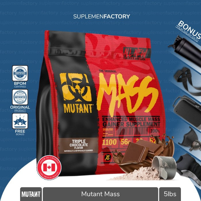 Mutant Mass Muscle Mass Gainer 5 Lbs 2,27 Kg Weight Gainer - Chocolate