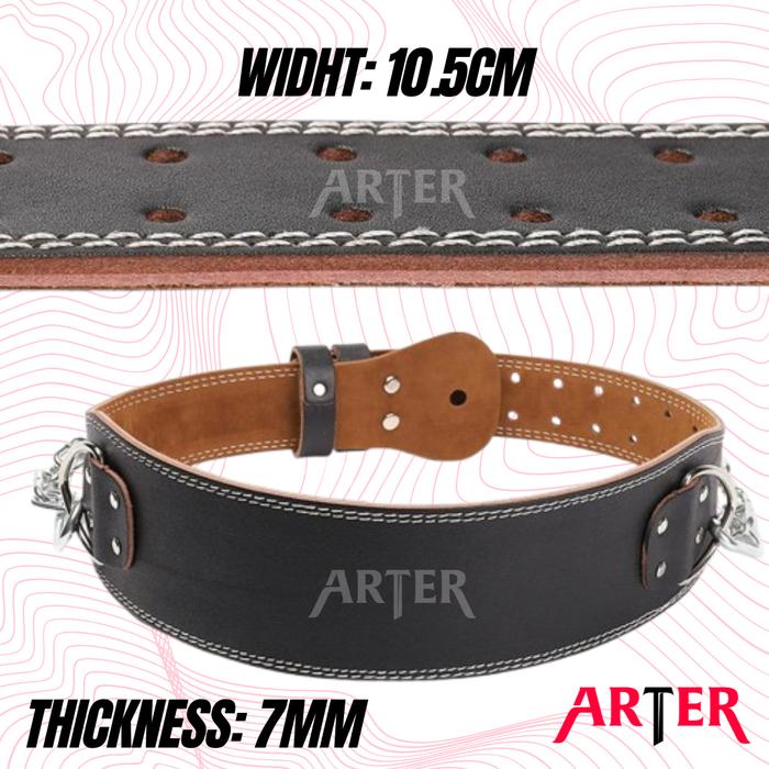 ARTER MULTI Gym Belt Kulit Dip Belt Pull Up Belt Rantai Chain Beban Sabuk Pull Up Sabuk Dip Sabuk Gym - L