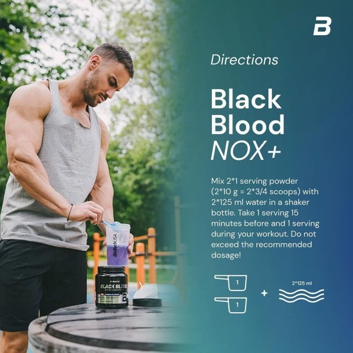 Biotech - BLACK BLOOD PRE-WORKOUT 340 Gram - Tropical Fruit