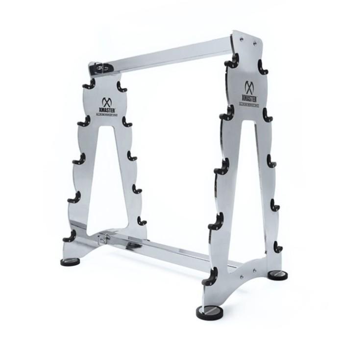 XMASTER Chromed Steel Fixed Straight Curl Barbell Storage Rack Latihan Powerlifting Bodybuilder - Storage Rack - Storage Rack
