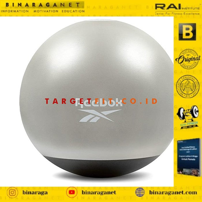 REEBOK STABILITY GYMBALL / GYM BALL TWO TONE COLOR GREY BLACK