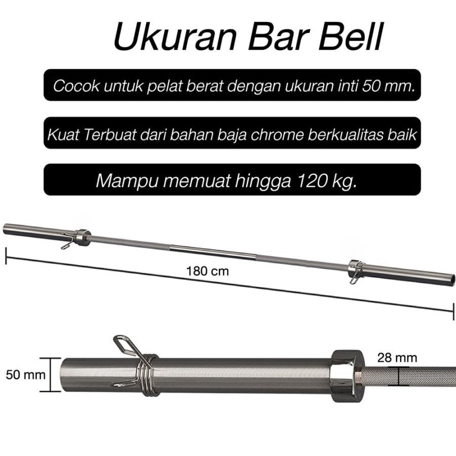 Plate Set 75kg + Stick Bar 180cm + Squat Stand Rack Adjustable Plat