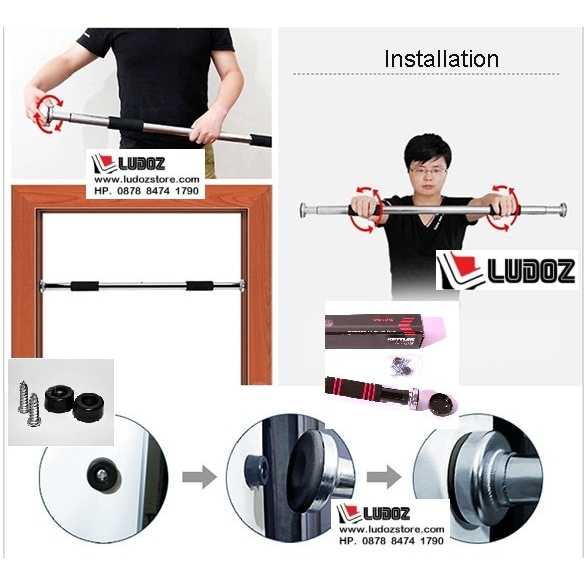 Door Chin Pull Up Bar Kettler Chinning Pullup Iron Gym