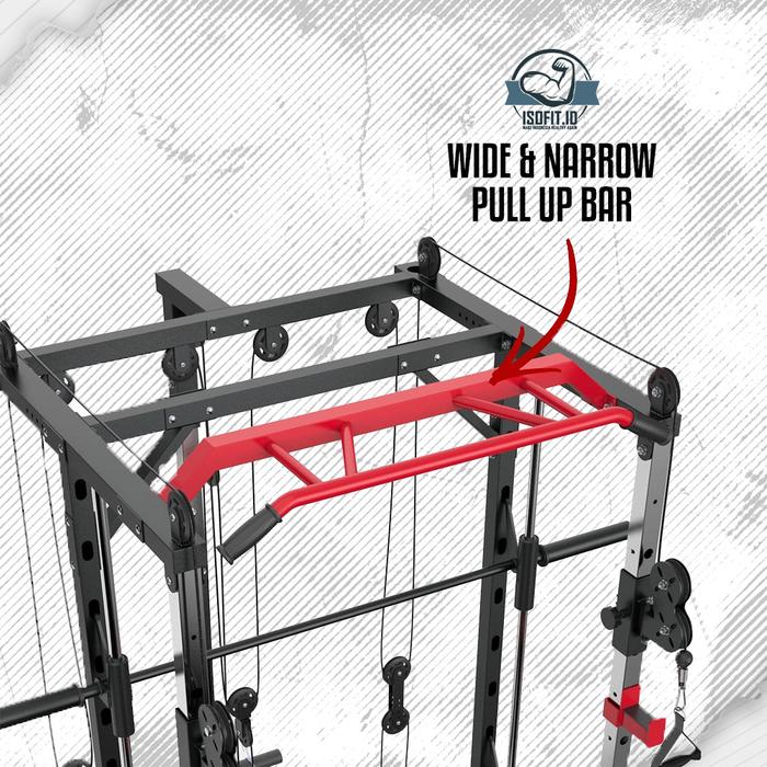 Multifunctional Smith Machine Trainer / Premium Squat Power Rack Bench Press Cable SD-5515A09
