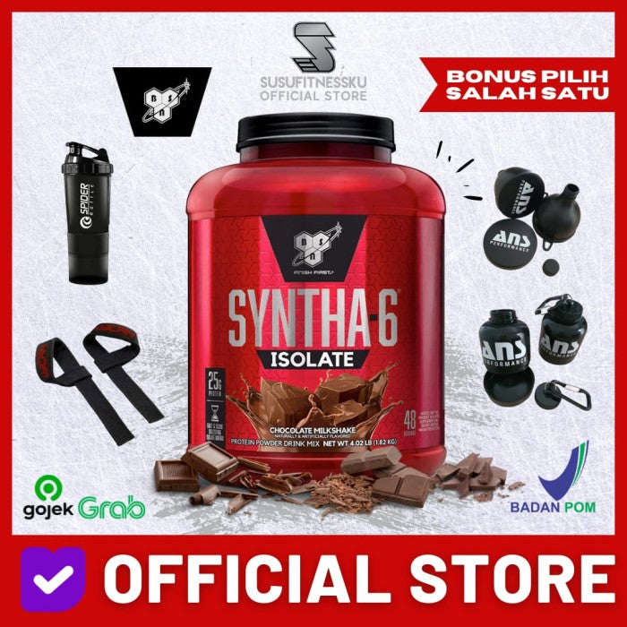 BSN Syntha Isolate 4 lb BSN SYNTHA-6 ISOLATE - Coklat, Bonus Shaker