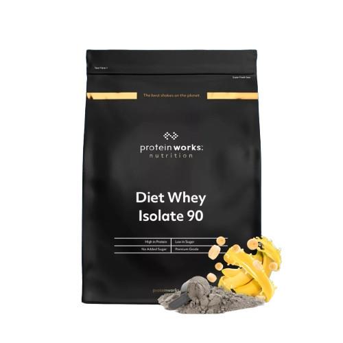 Diet Whey Protein Isolate 90 2kg TPW The Protein Works - Chocolate, Shaker