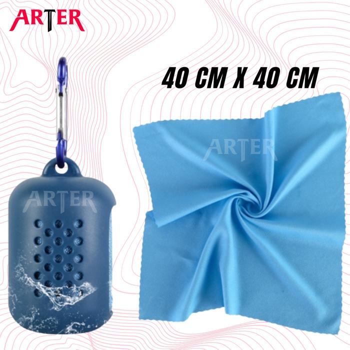 ARTER Handuk Yoga Quick Dry Towel Sport Hiking Olahraga Microfiber - Biru