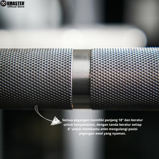 XMASTER Dip Bar Attachment Power Rack – Alat Bodyweight Training & Latihan Dada - Chrome