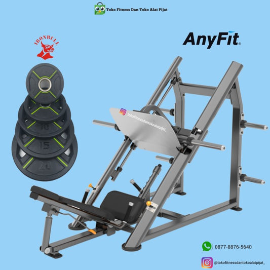LEG PRESS PEB203 45 DEGREE AnyFit + Rubber Plate 105Kg