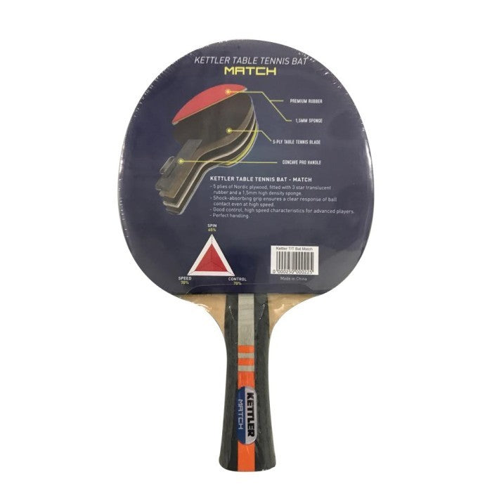 KETTLER Table Tennis Bat MATCH - Blue