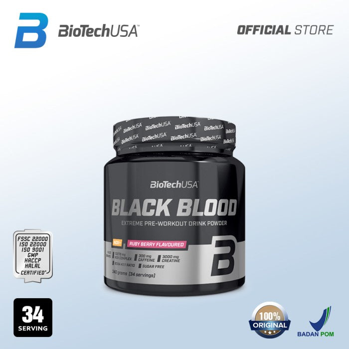 Biotech - BLACK BLOOD PRE-WORKOUT 340 Gram - Tropical Fruit